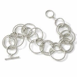 REIMAGINED Bold Textured Circle Links –  Bracelet - Ankle Bracelet